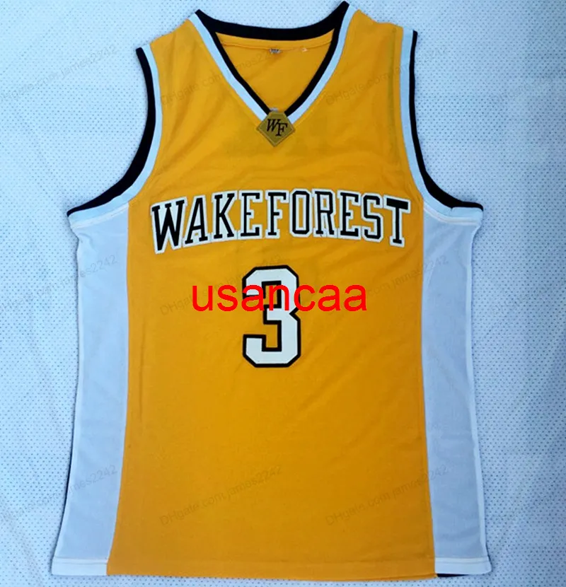 #3 Paul College Basketball Jersey Black White Wake Forest For Men School Jerseys allemaal genaaid