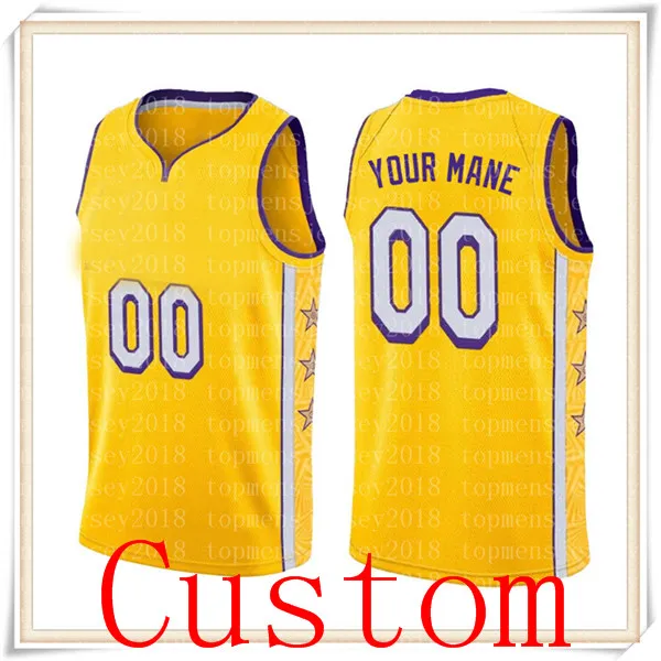 Gold 2021 JR 21 Smith Los Jersey Angeles Custom Any name Basketball Jerseys 14 Green 11 Bradley 88 Morris 1 Caldwell-Pope Jersey 77