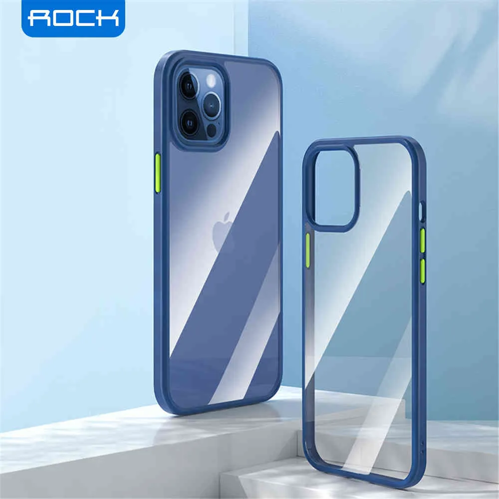 Rock Transparent 12 Pro Max Cover Ultra Hybrid Hard Clear Back Panel Soft Bumper Case 12 mini