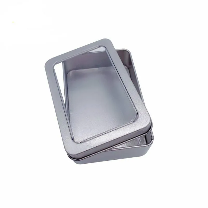 Scatole portaoggetti in metallo con finestra aperta La confezione per display in scatola d'acciaio di latta può RH5331
