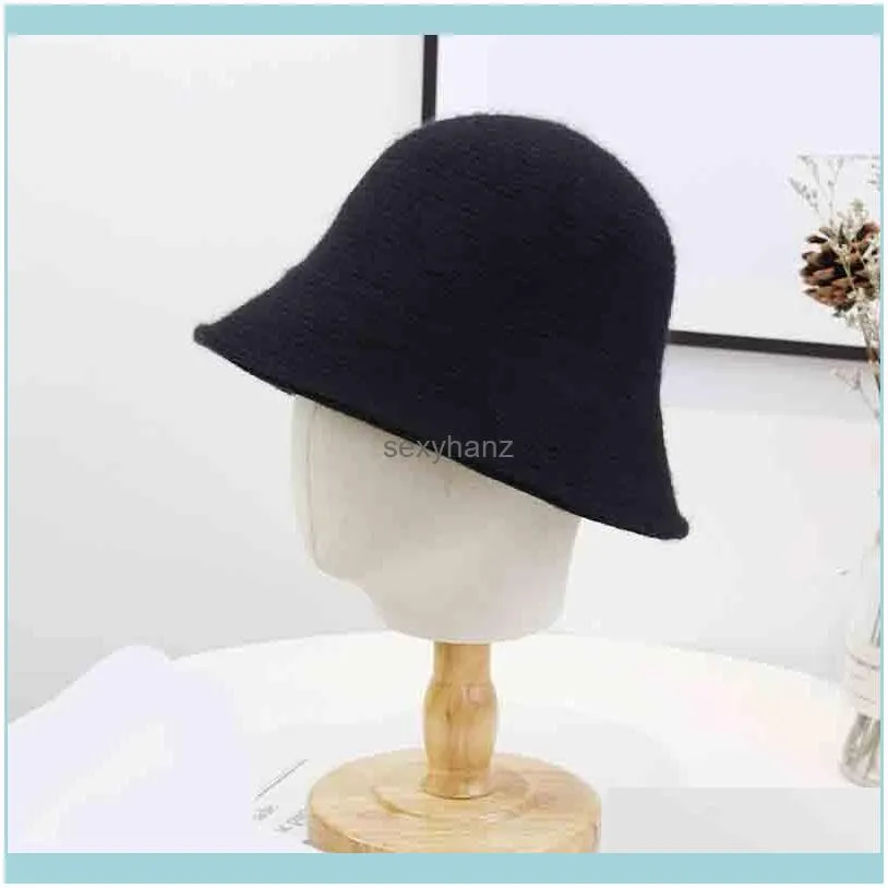 7 colorways wool Winter Bucket cap for Women Autumn big hat cool outdoor sports Aurtumn Winter ladies hat wholesales