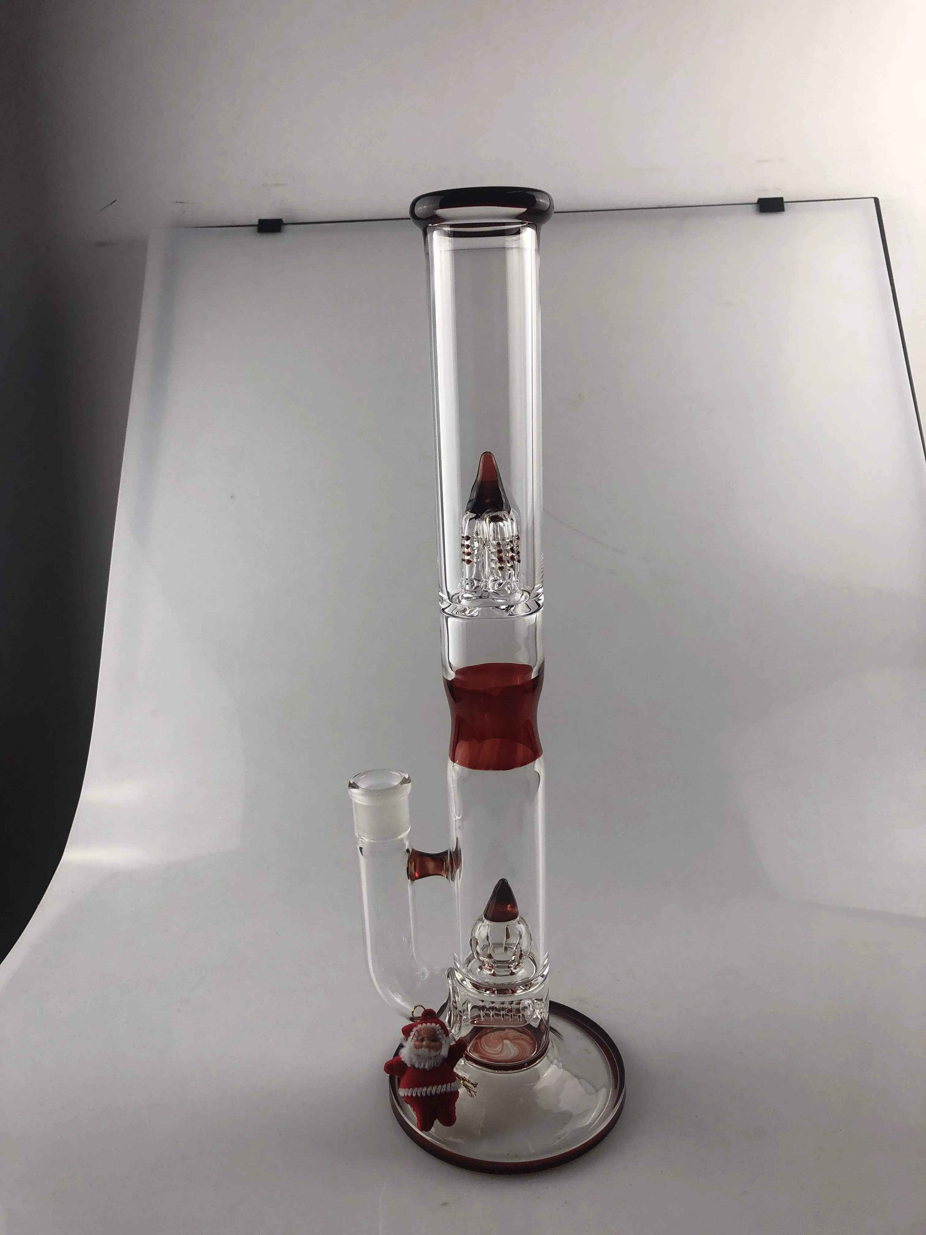 Narghilè, bong, giunto 18 mm, 16 pollici, rosso