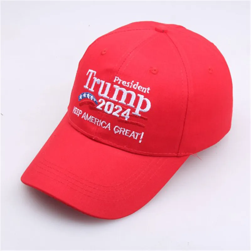 Donald Trump 2024 Black Cotton Cap Broderad Baseball Hat med justerbar rem Förvara Amerika Great Banner