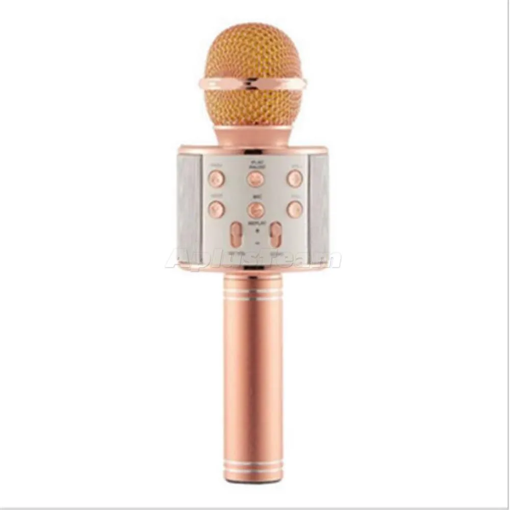 WS 858 wireless USB microphone professional condenser karaoke mic stand radio mikrofon studio recording studio bluetooth High Quality