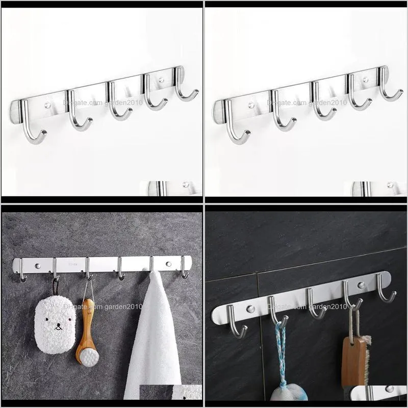 hook rail towel rack wall mounted coat hangers for bedroom hallway stainless steel rust and water proof