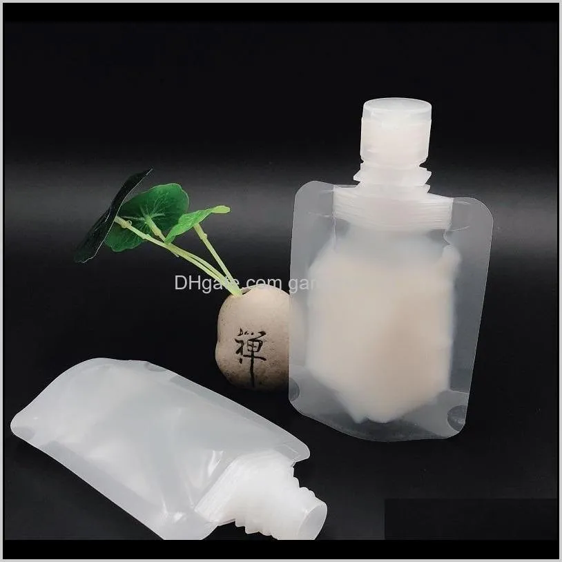 30/50/100ml clamshell packaging bag stand up spout pouch plastic hand sanitizer lotion shampoo makeup fluid travel bag wb2854