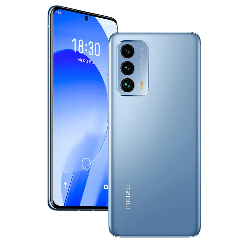 Téléphone portable d'origine Meizu 18S 5G 12 Go de RAM 256 Go de ROM Snapdragon 888 Plus Octa Core 64.0MP AI OTG NFC Android 6.2 "AMOLED plein écran empreinte digitale visage téléphone portable intelligent