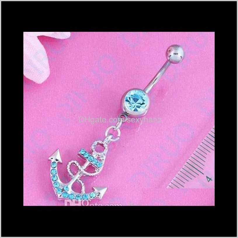 d0438 the anchor style belly button navel rings mix colors navel belly ring ,body piercing jewelry