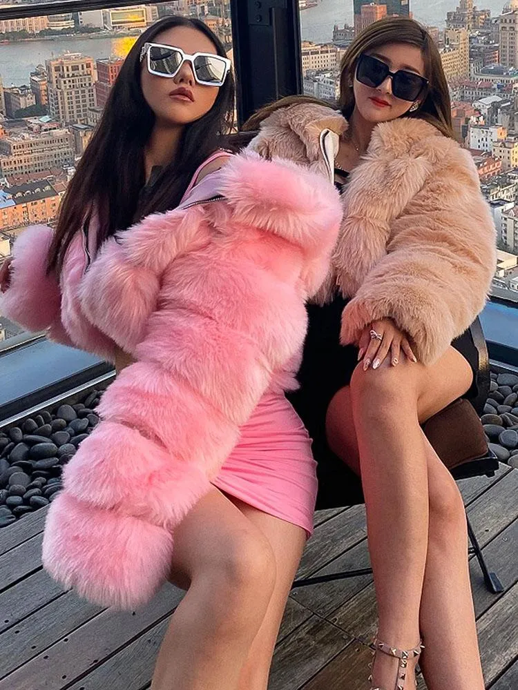 Russian faux fur discount coat