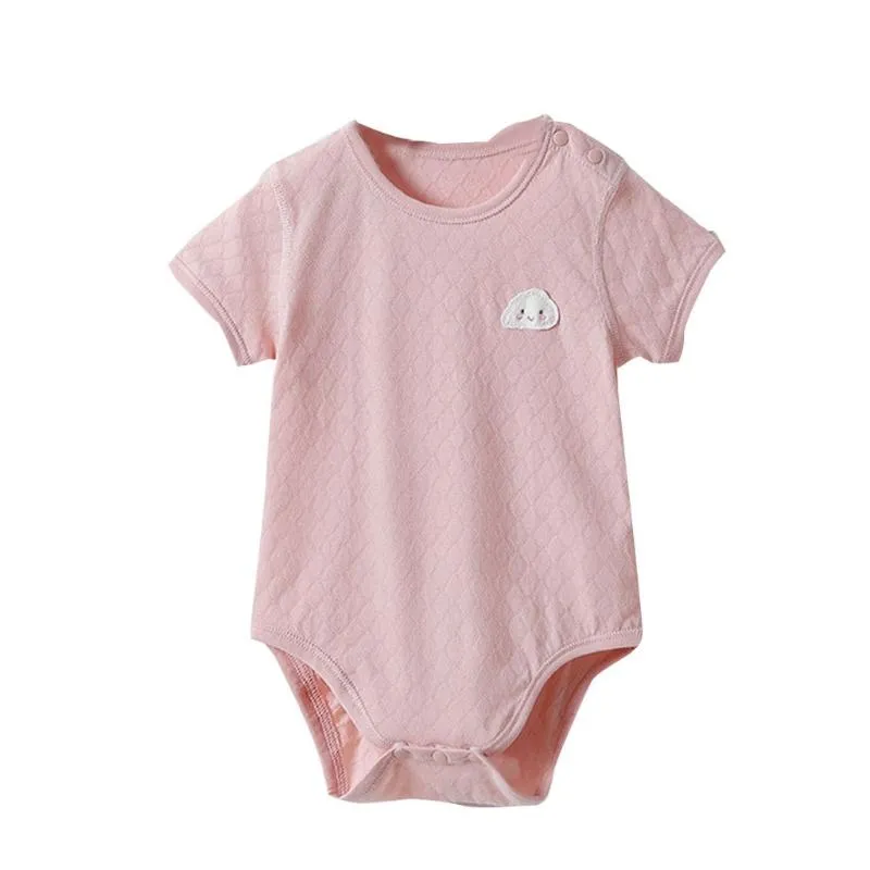 Rompertjes geboren babykleding Korte mouw Bodysuits 100% Zacht Long-Staple Katoen voor meisje en jongen