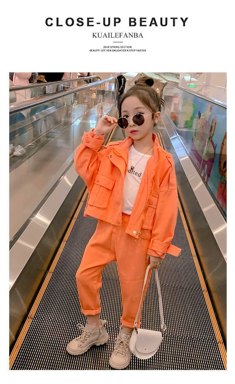 2021 Autumn Teen Girls Fall Outfits Set Casual Jacket And Pants