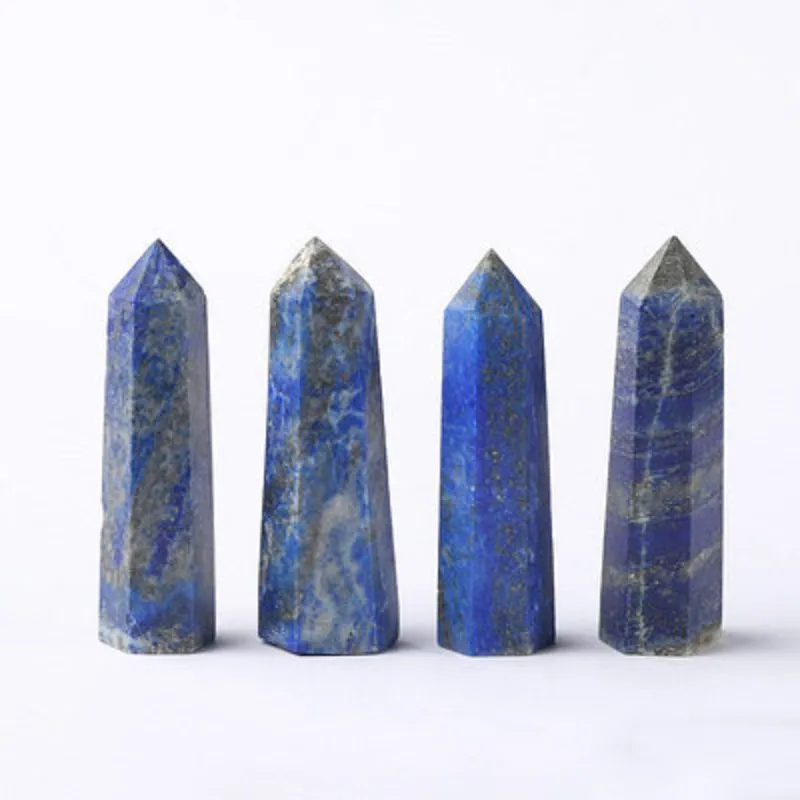Lapis Lazuli Raw Quartz Tower Arts Ornament Mineral Healing Wands Reiki Chakra Energy Steen Natural Crystal Point