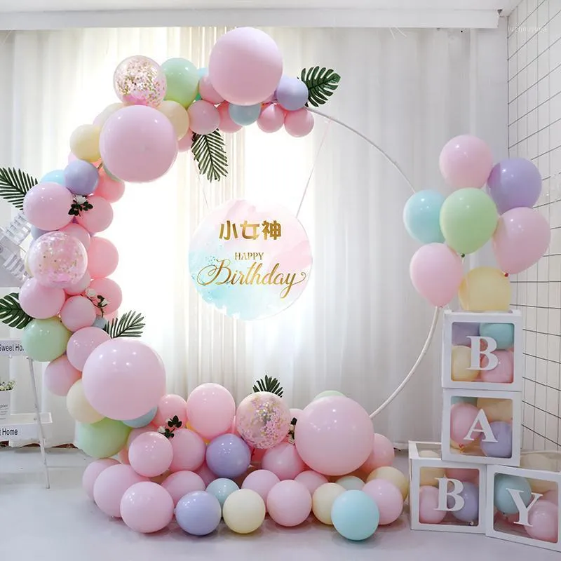 98 cm weißer Kunststoff-Ballonbogenring, DIY-Hintergrundhalter, Kreis, Ballonsäule, Basis, Babyparty, Geburtstag, Hochzeit, Party, Dekoration