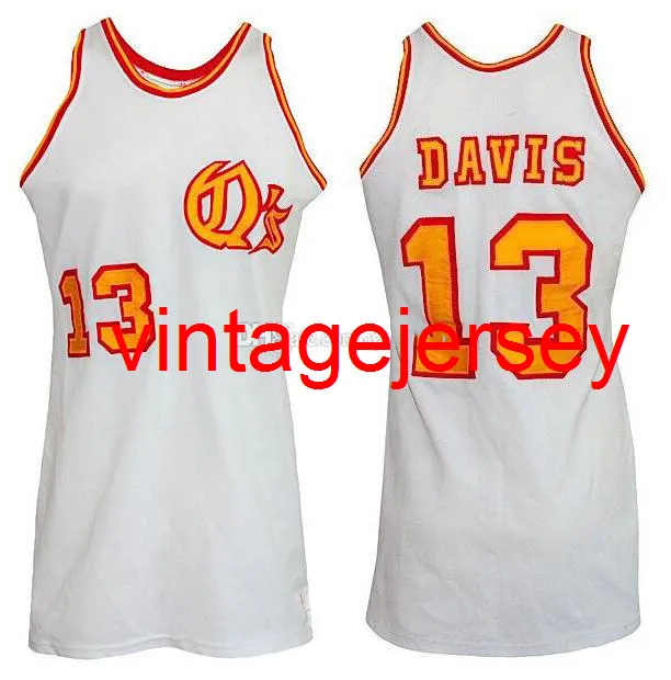 1974-1975 Lee Davis #13 San Diego Conquistadors Retro Basketball Youth Jersey Men's Sched Custom Any Numer Name Men Kobiet Kids Jerseys