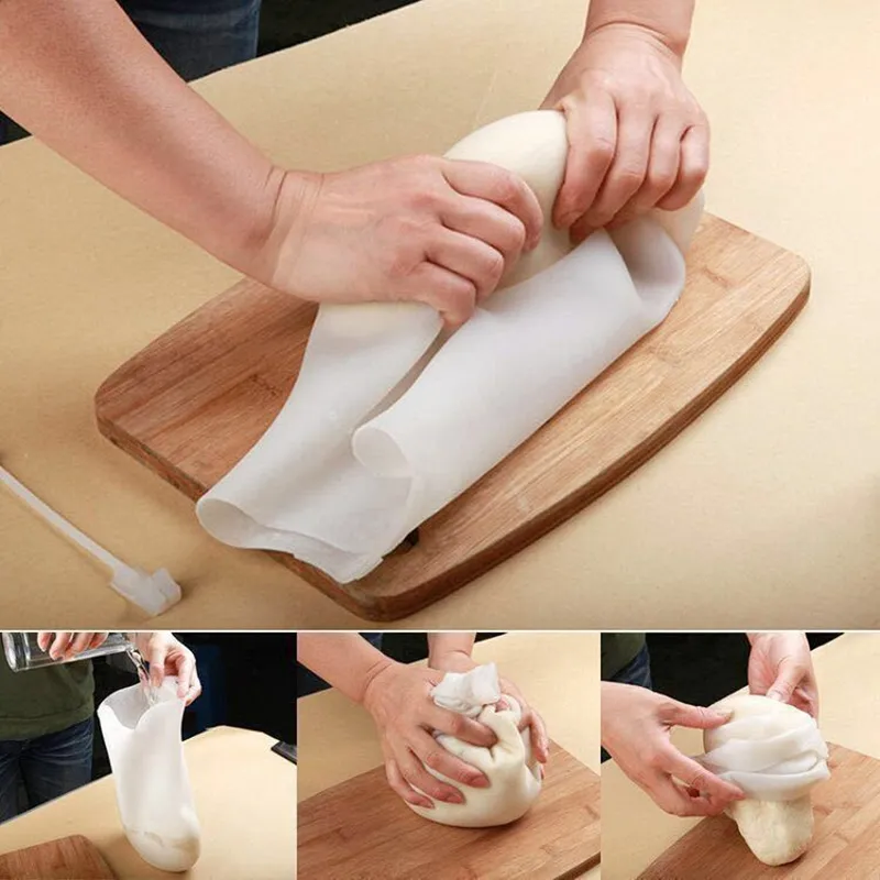 Sac de pâte à pétrir en silicone sac de mélangeur de farine mélangeur de pâte polyvalent pour pain pâtisserie pizza outils de cuisine accessoire de cuisson de cuisine