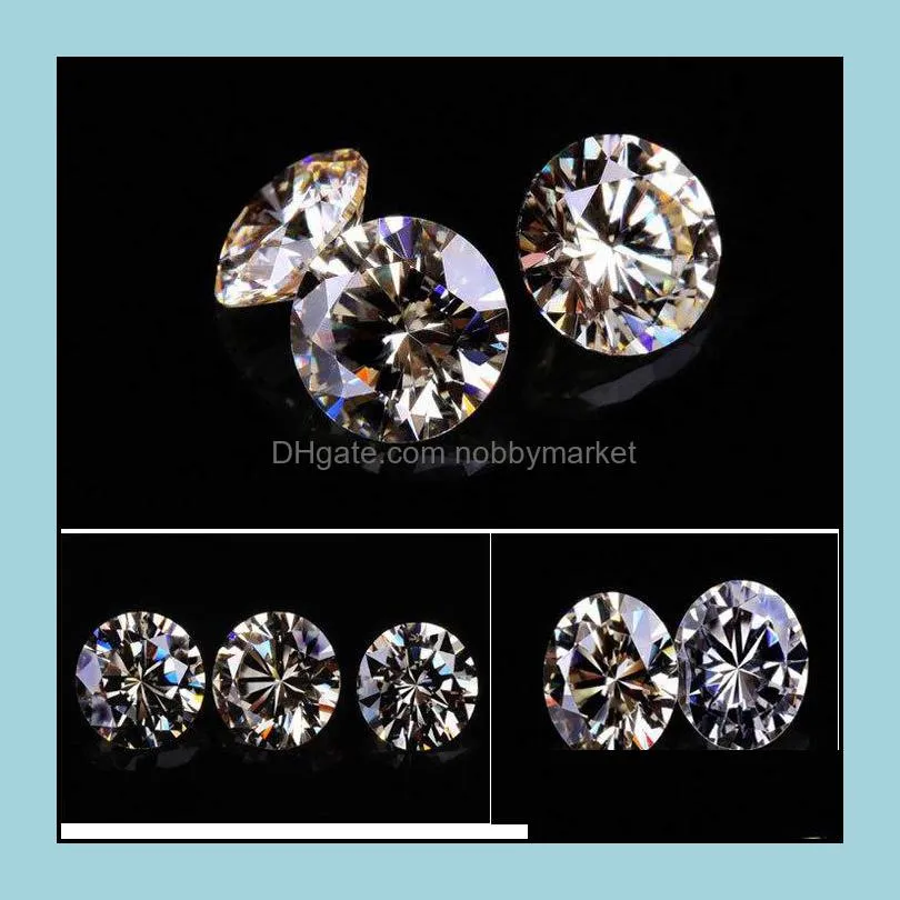 Lösa diamanter Smycken 200psc / Lot Högkvalitativ 3A Rensa Cubic Zirconia Syntetiska Gems Stone för 5.25-8mm Drop Leverans 2021 Q6hce