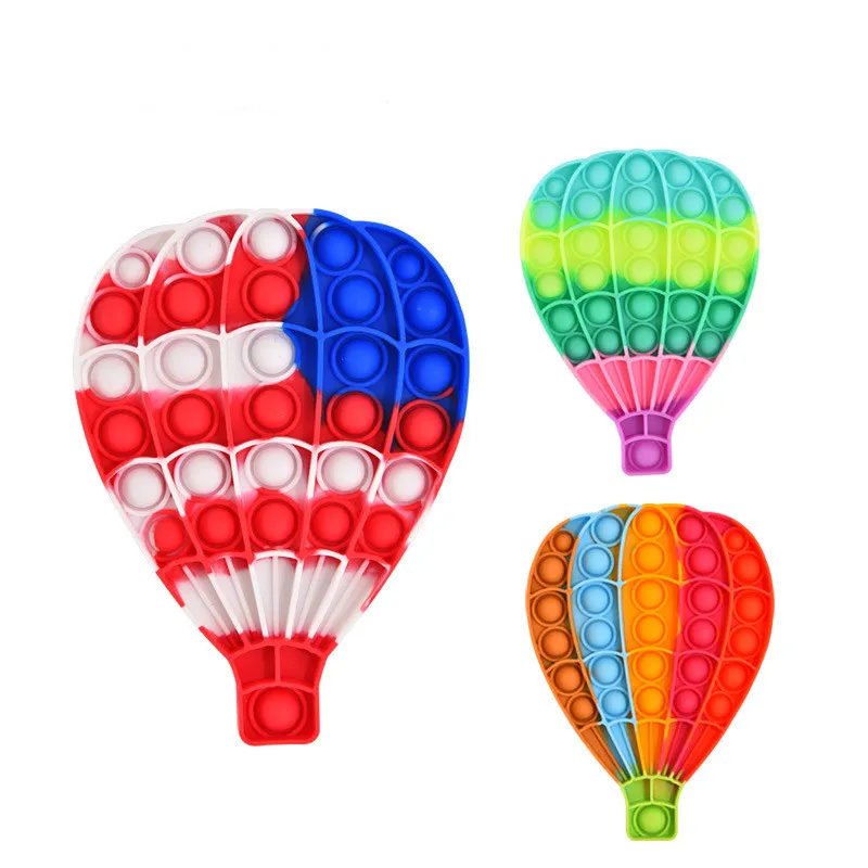 New Rainbow Air Globloons Sensory Bubble Fidget Pop Toys Decompression Silica Gel Squishy Vent Simple Dimple Fingerip Popping Stress Toy Party Games para niños adultos