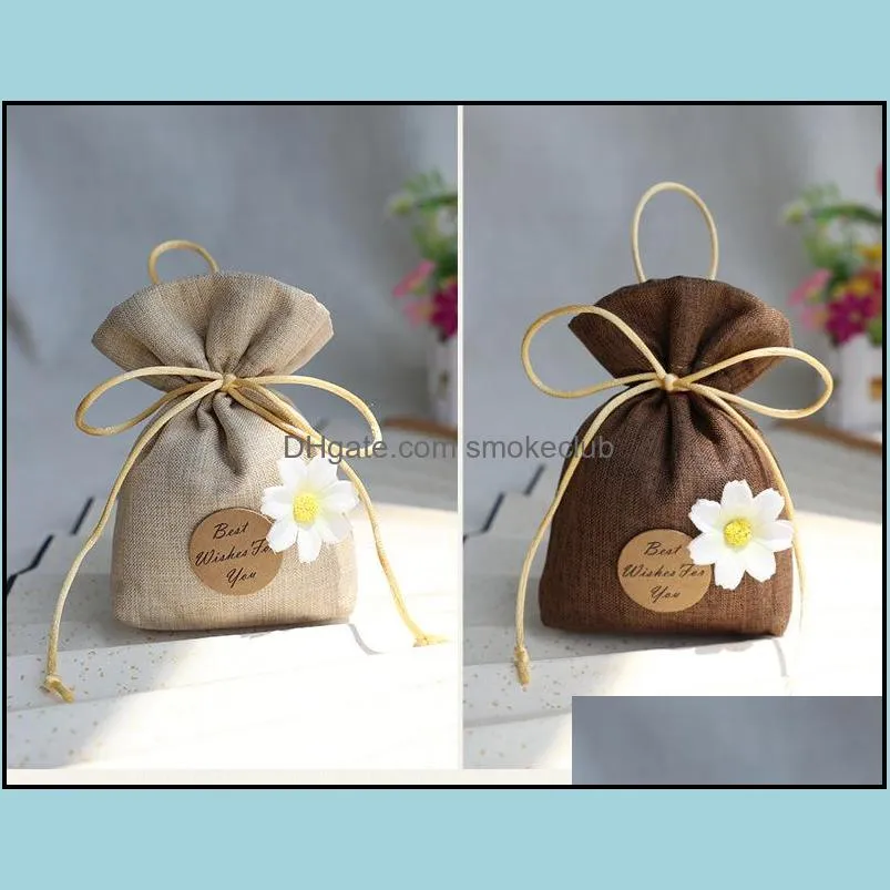 Sachet bag drawstring empty candy herbal tea package small gift bag lavender aromatherapy flower cute bedroom deodorant LLE10233