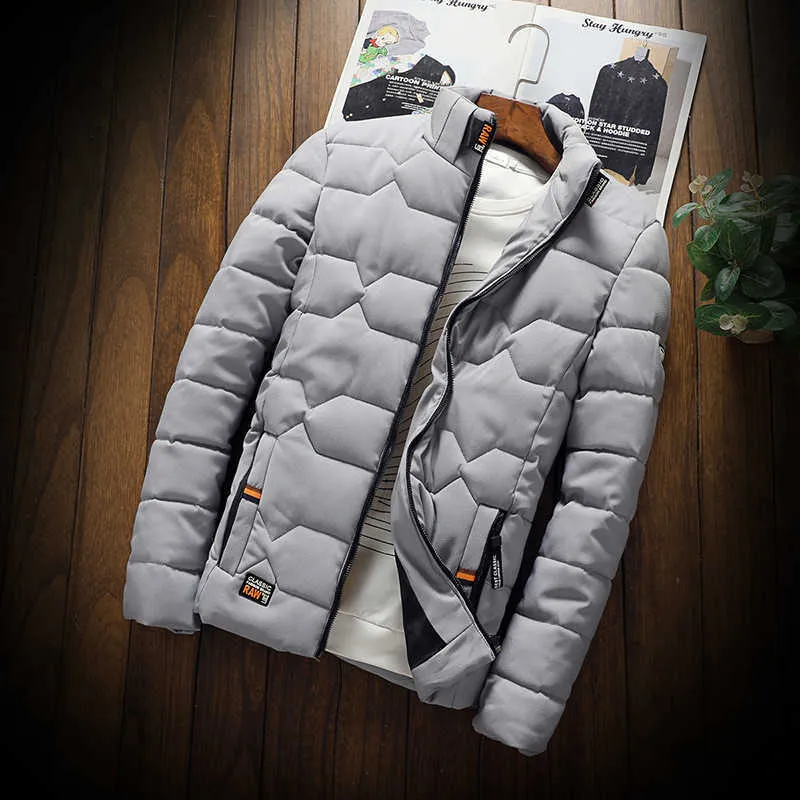 Thick And Warm Mens Cotton Padded Snow Jackets Men With Stand