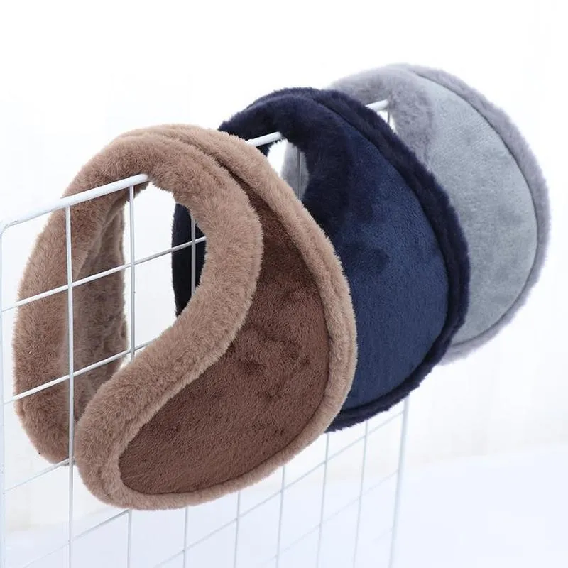 ベレー帽2021ソリッドカラー男性女性冬のイヤーマフ風防風厚いイヤムファフ