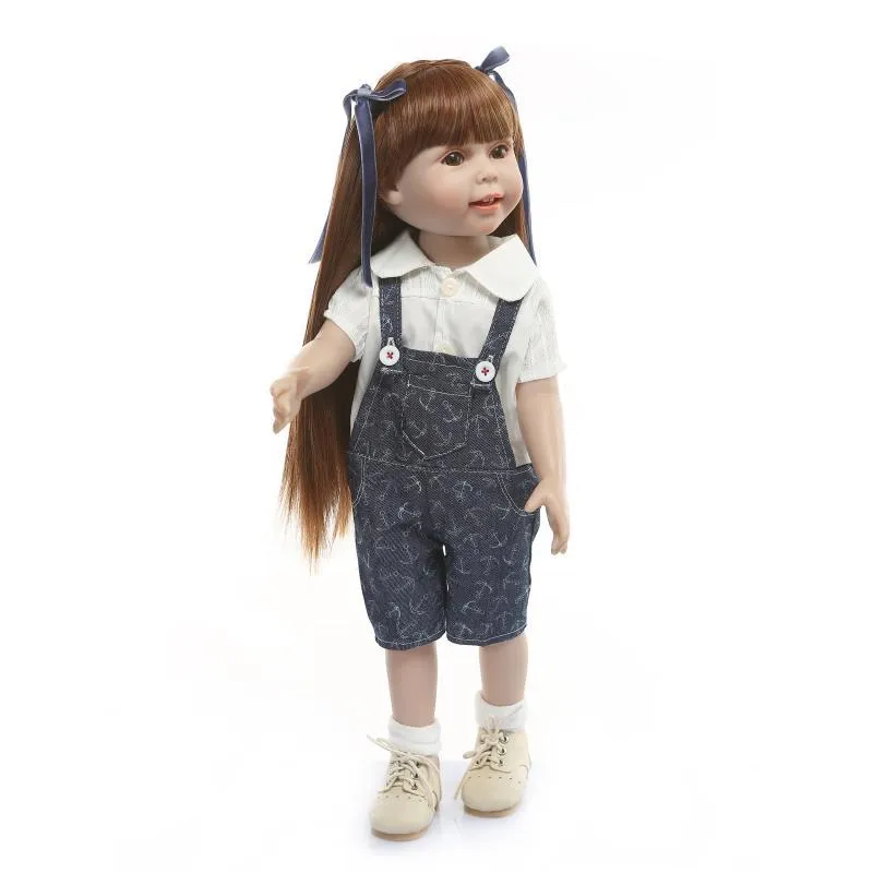 Bambola Alexander Girl da 18 pollici 45 cm Bambole rinate in silicone fatte a mano dall'aspetto reale Giocattolo di moda da collezione per bambini