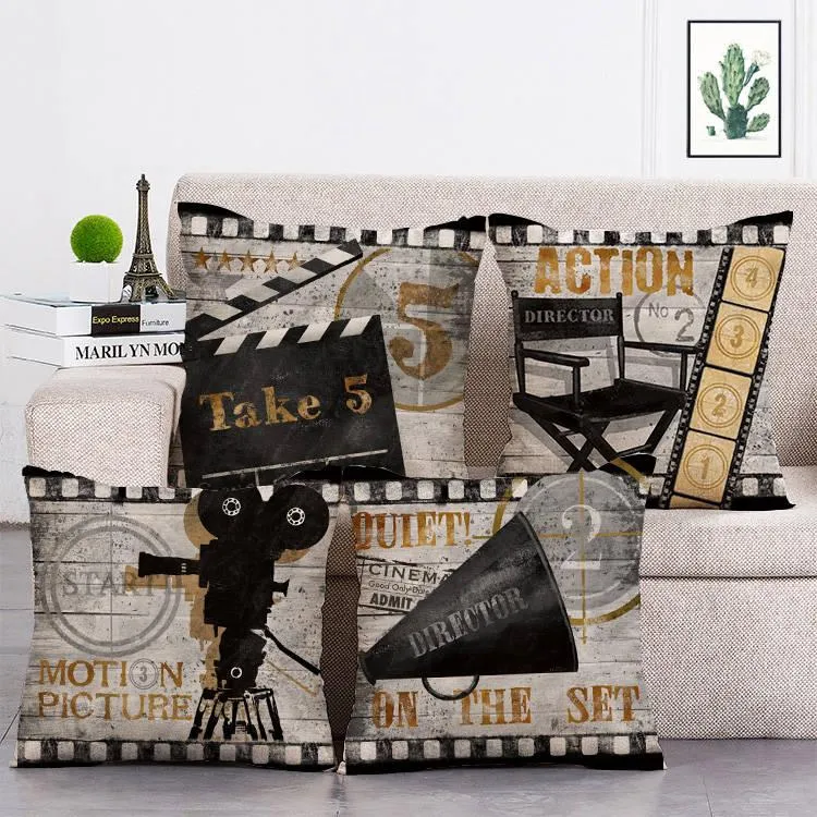 Poduszka/dekoracyjna poduszka film kase vintage poduszki okładka miękka poduszka fotelika materaca domowa dekoracja t311