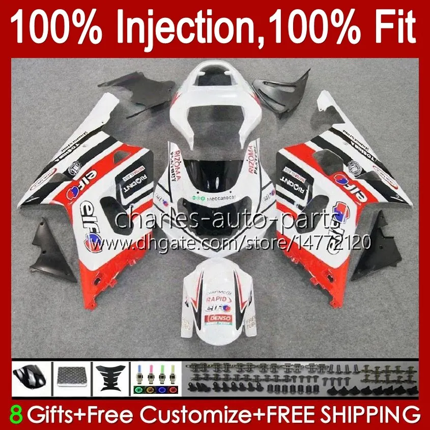 Suzuki GSXR 600 750 CC GSXR600 K1 01-03 Body 37no.74 GSXR-750 GSXR-750 2003 GSXR-600 GSX-R750 01 02 03 OEMフェアリングホワイト光沢