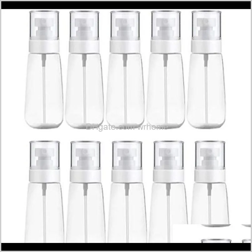 Bouteilles Pots De Stockage Ménage Organisation Maison Jardin10 Pcs Portable Rechargeable En Plastique Fine Brume Par Bouteille Transparent Vide Pulvérisation S