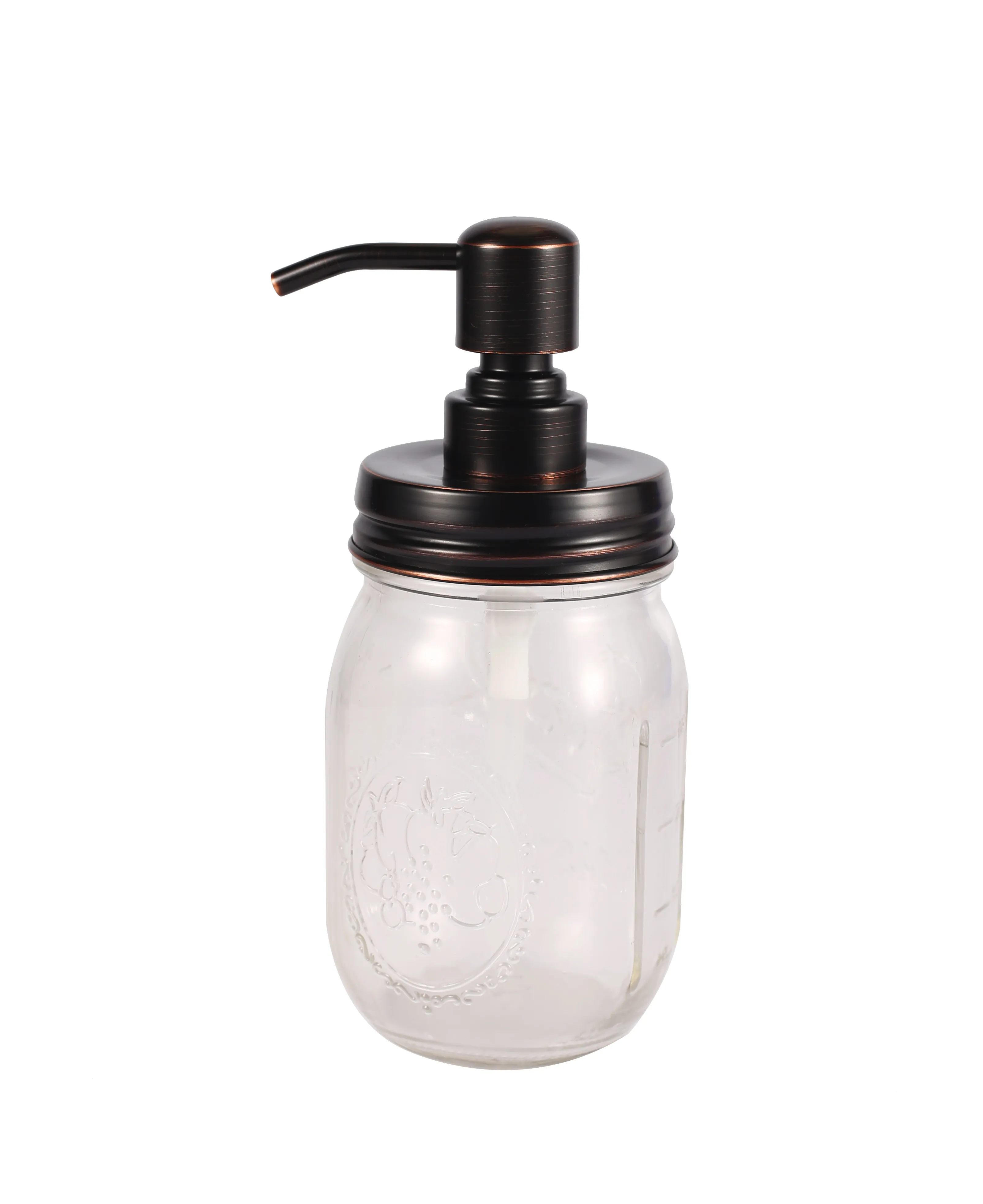 Mason Jar Soap Dispenser With Rust Proof Stainless Steel Pump and Lid Liquid Hand Soap Dispenser for Kitchen and Bathroom- No Jars