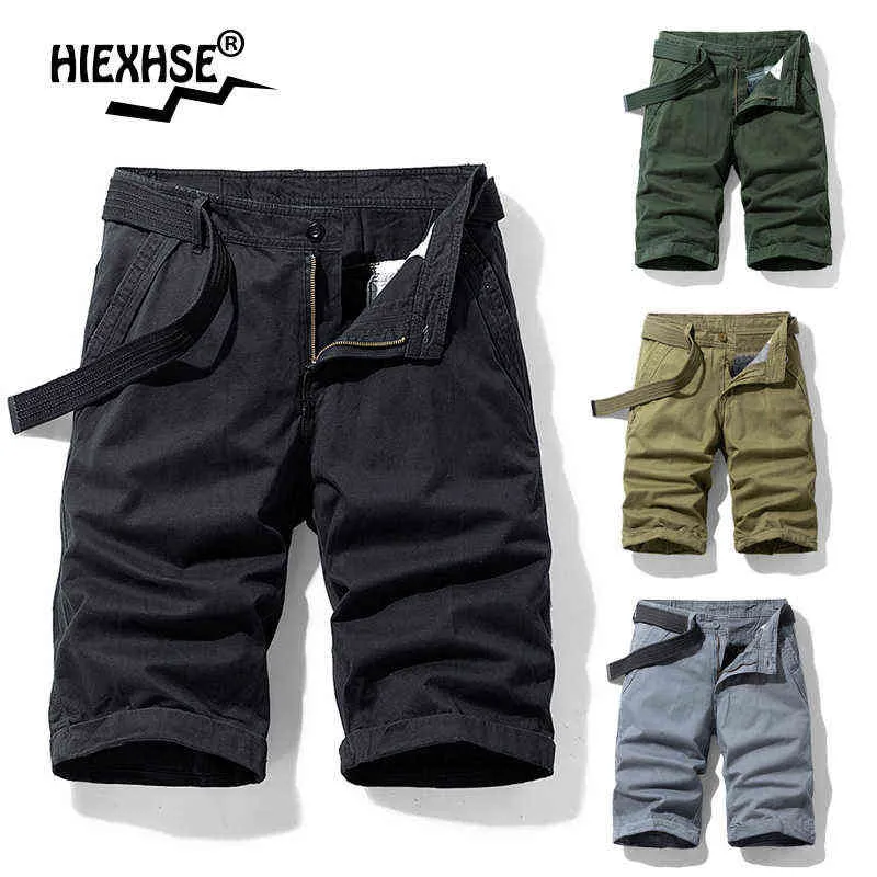 Hommes Shorts Cargo Shorts Premium Stretch Twill Cottonbreathable Hommes Casual Mode Solide Classique Poches Legwear Shorts 27-38 G1209