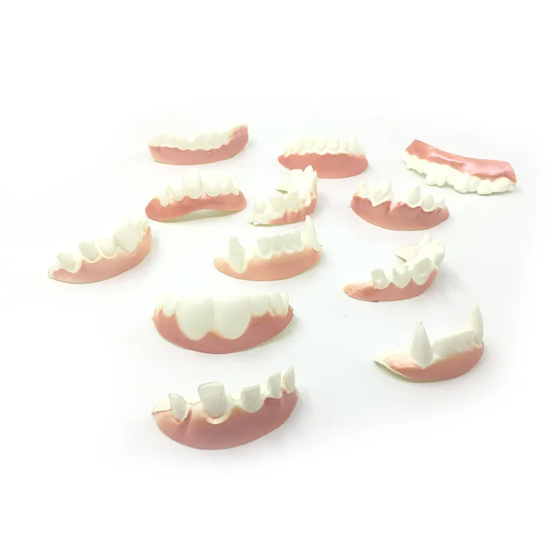 Fausses Dents Halloween Party Prank Jouets Simulation Rotten Zombie Dent Drôle Tricky Faux Vampire Dentier Mascarade Cosplay Trick Props Spoof Toy Décoration Blague