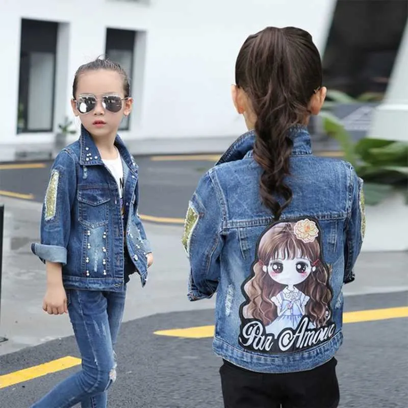 Buy Y&F Kids Printed Blue Denim Jacket from Westside