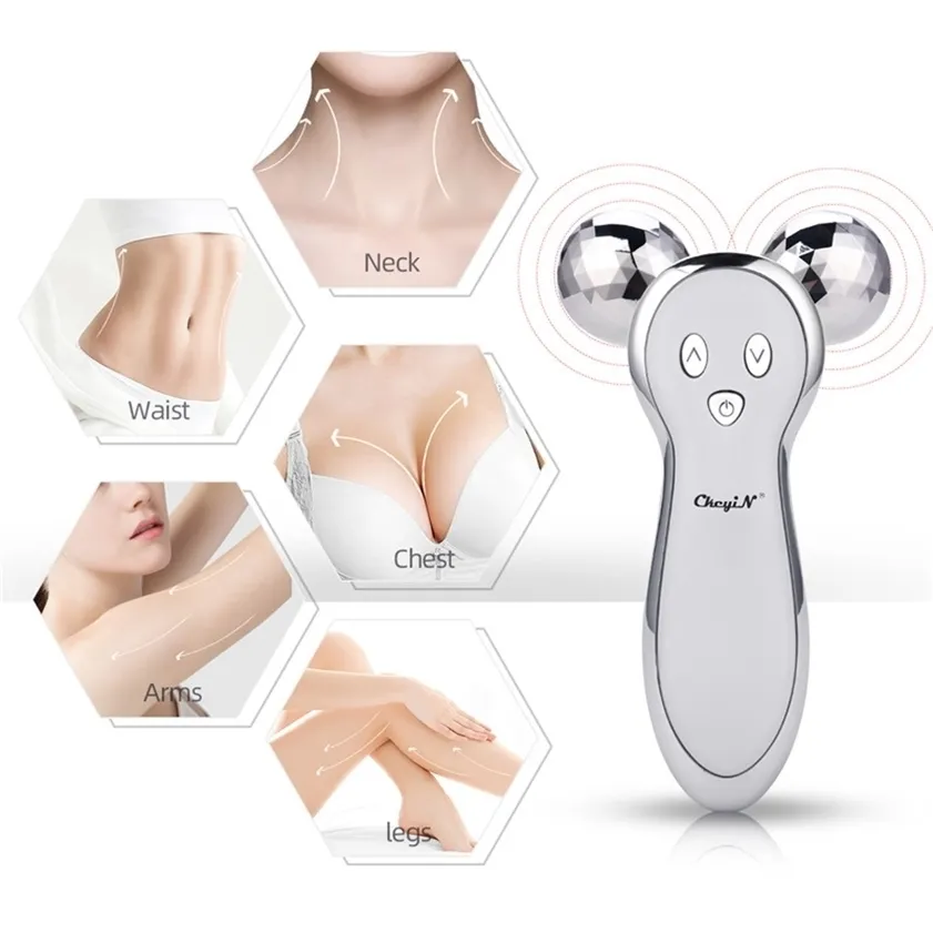 3D Roller V Line Face Lifting Massager Microcourrent LCD Display FÖRSLAG ANTI-AGHE REYVENATION BEAUTY Hud Care 220216