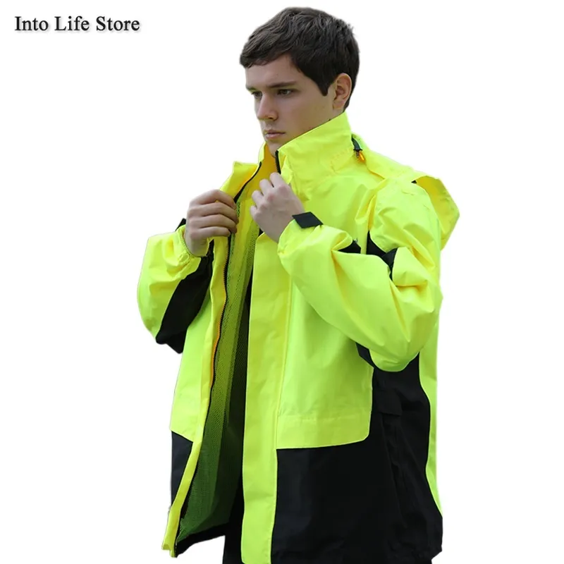 Raincoat Rain Byxor kostym Poncho Kvinnors jacka för män utomhus förtjockad motorcykel Vattentät Rainwear Present