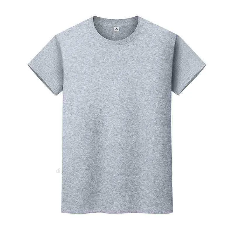 男性と女性ラウンドネックソリッドカラーTシャツ夏の綿の底打ち半袖半袖Z3125I