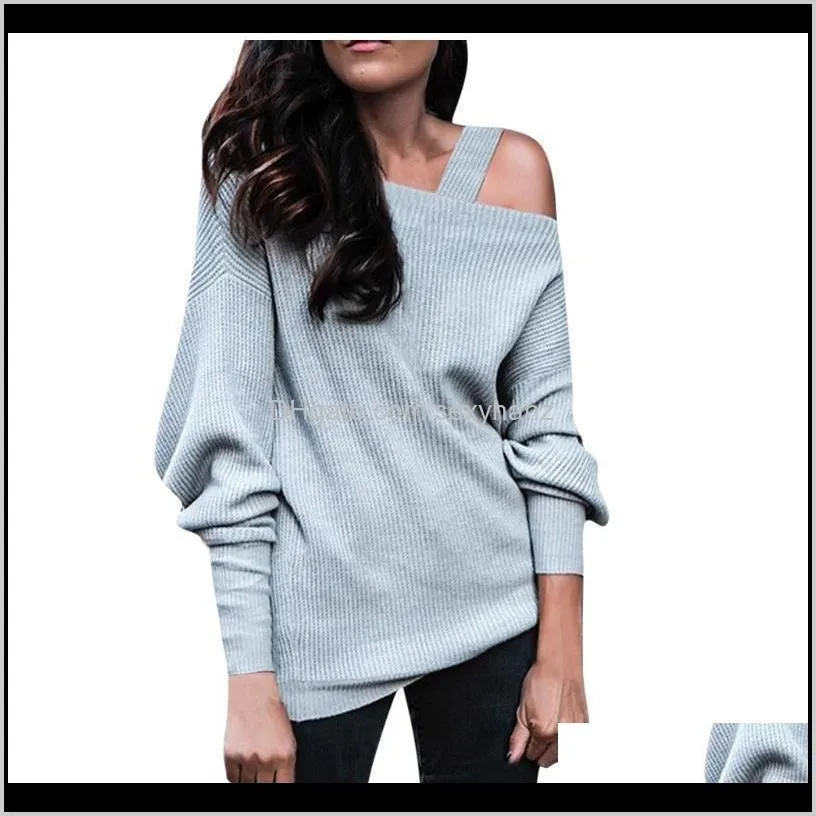 2018 new fashion women blouse casual one shoulder skew collar long sleeve solid cotton shirt top tunic blusas mujer#g31