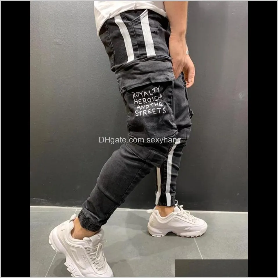 2021 pure color mens skinny jeans trend knee broken hole zipper pocket jeans hip hop pencil1