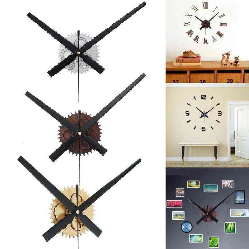 Dreamburgh 3D Wall Clock Creative Wooden Gear DIY Clock Quartz