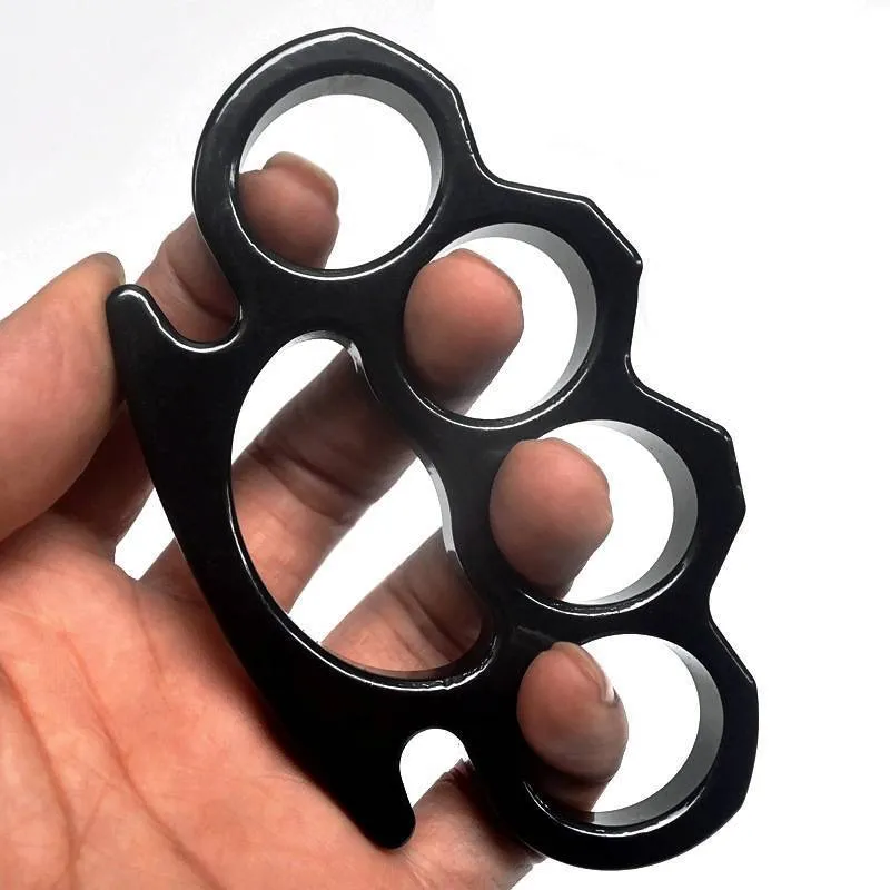 New Gilded Thick 13mm Steel Brass Knuckle Duster Color Black