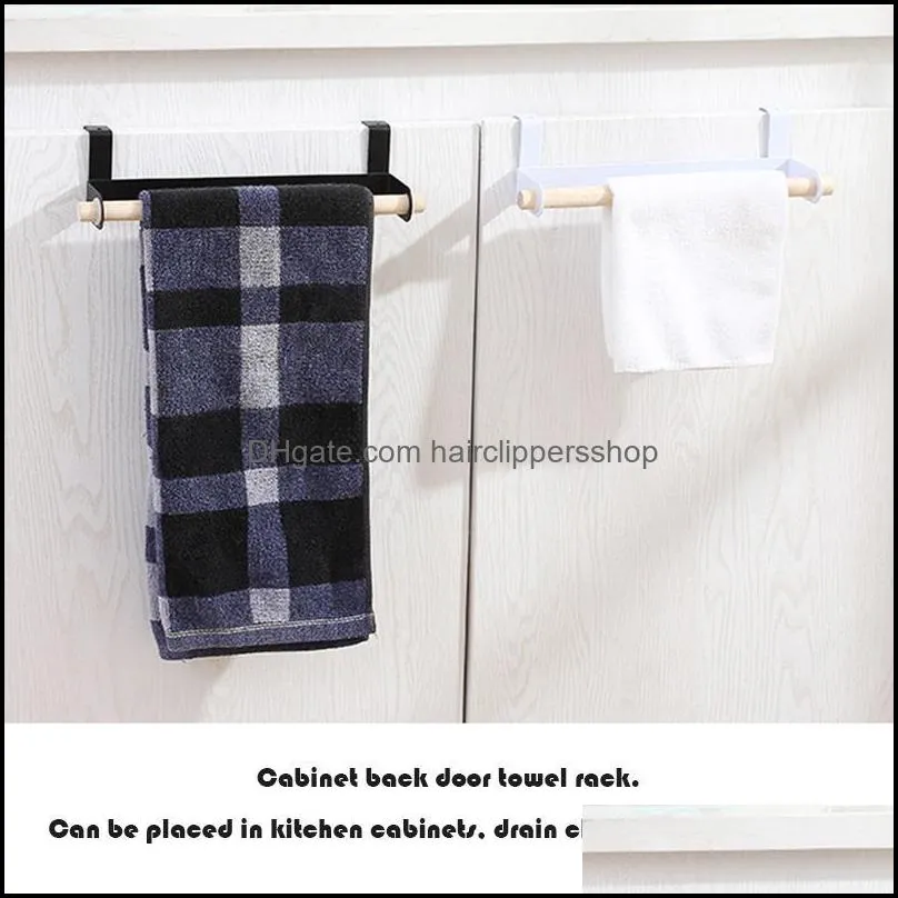 Towel Racks Single Pole Paper Holder Rack Bathroom Toilet Roll Cupboard Hanger Hook Kitchen Accessories White