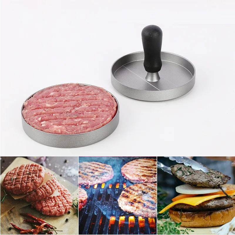 Burger Presser 100 Patty Papers Set Meat Tools - Hamburger antiaderente Patty Maker Stampo con fogli di carta oleata TX0138