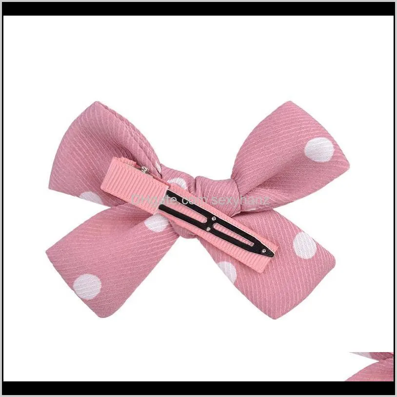 new girls bows hair clips fabric striped bow hairpin bowknot with clip floral bangs clip hairpins hair ties designer jewelry accessory