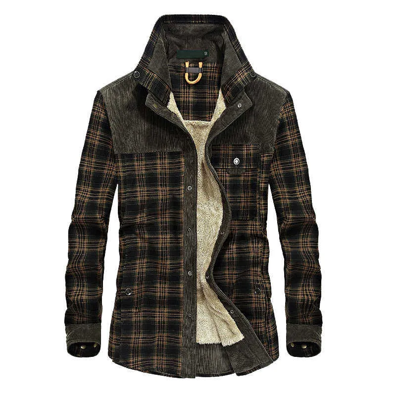 Mens plaid on sale winter jacket