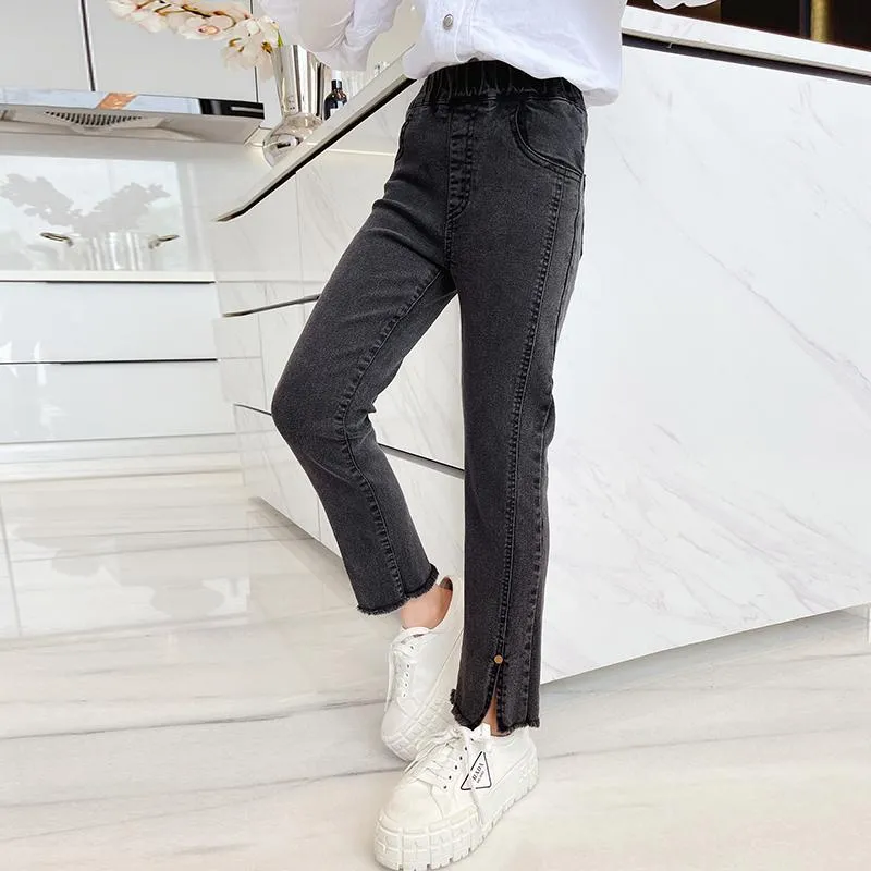 High Quality Pearls Straight Wide Leg Fleece Lined Jeans Womens For Girls  Casual Style For Spring And Autumn Available In Sizes 6 14Y From  Mobeisiran, $17.34