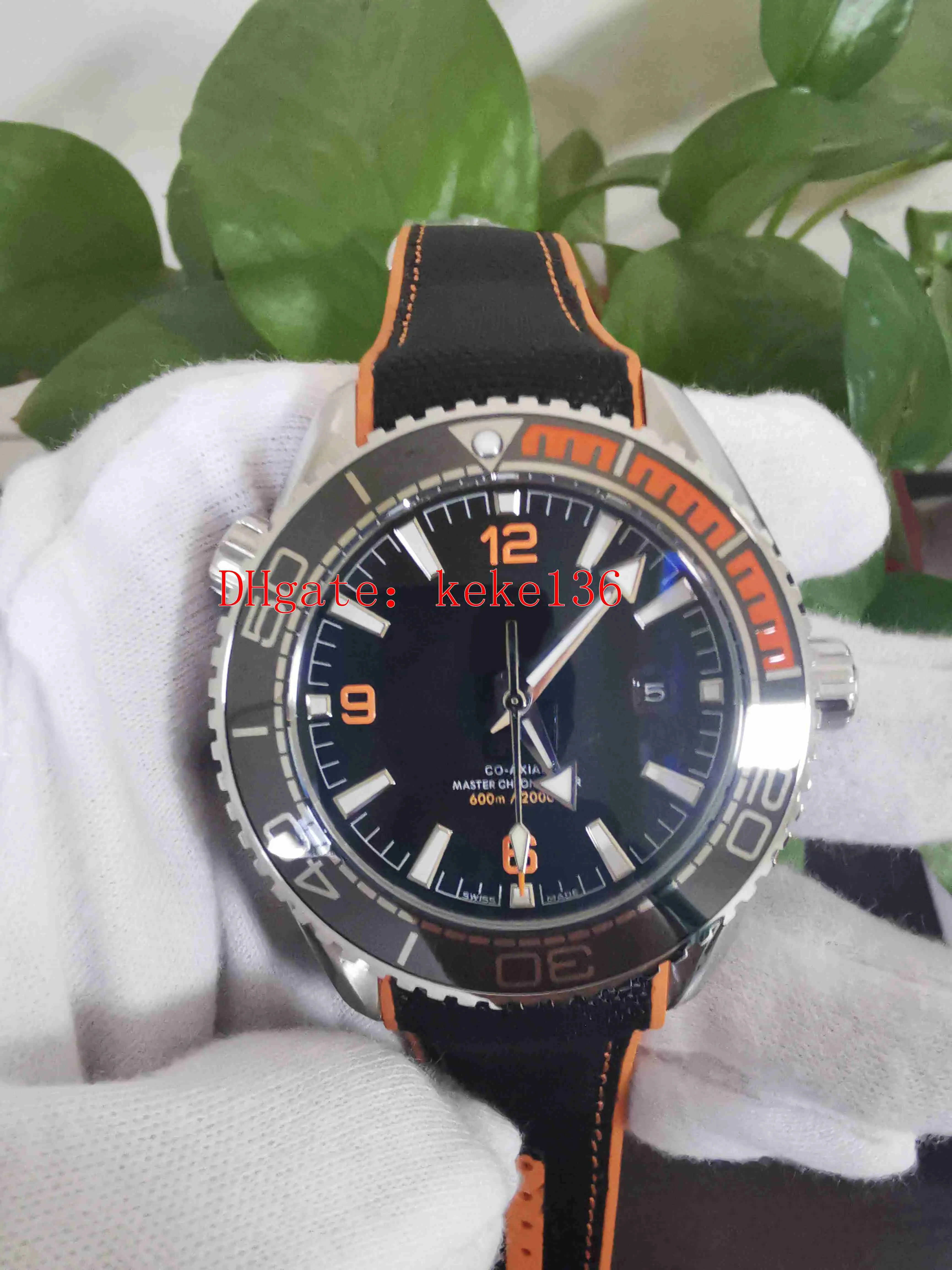 Excellentes montres de haute qualité Orange 43.5mm Asie CAL.8500 Mouvement Transparent Mécanique Automatique Montre Homme bracelet en caoutchouc Montres Luminescentes