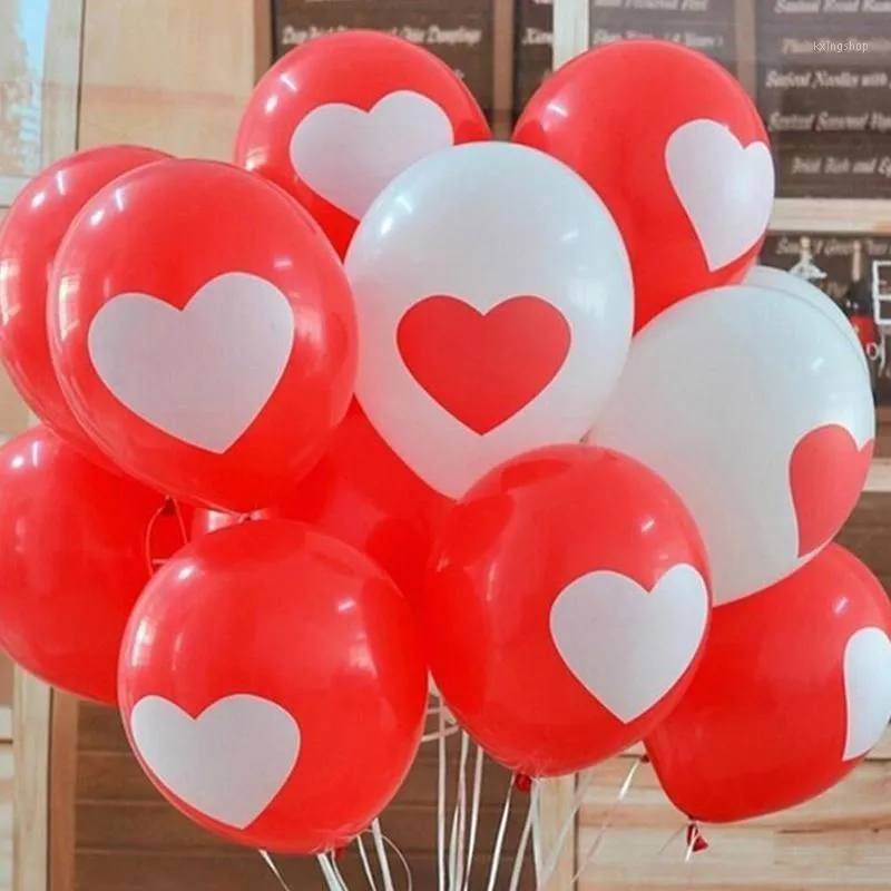 10pcs/lot 12 Inch Red Love Heart Latex Balloons Wedding Confession Anniversary Decoration Air Balloon Marriage Gift Helium Ball