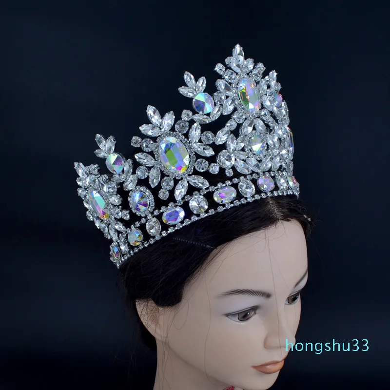 Crowns For Brides: Rhinestone Crystal AB Silver Pageant  display picture 3