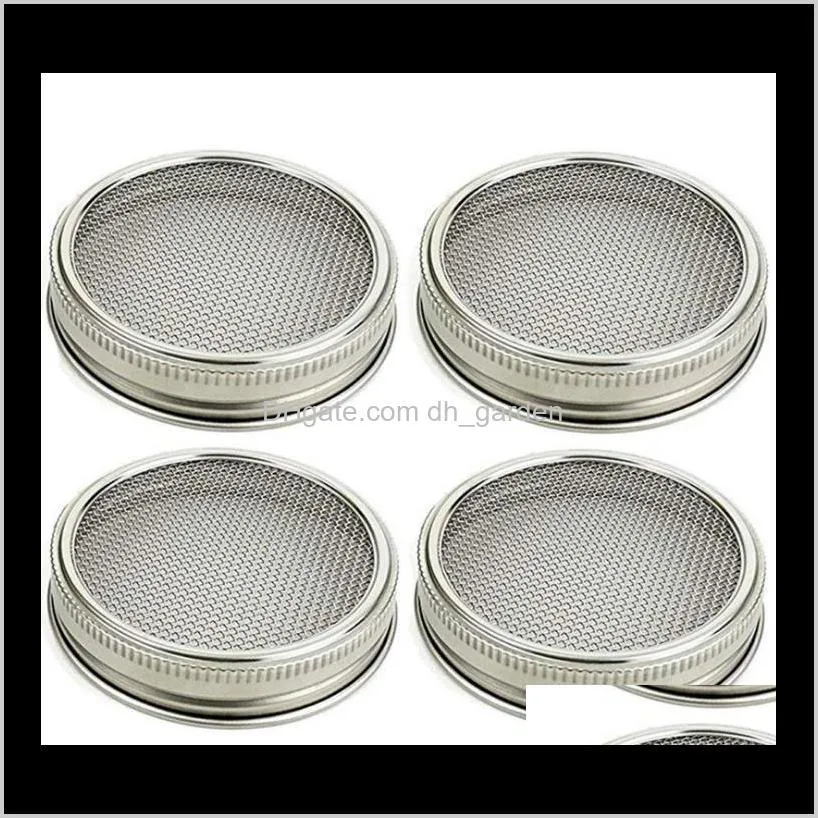 sprouting lids for regular / wide mouth mason jars canning jar stainless steel sprouting jar lid kit sprout germinator set sn14119