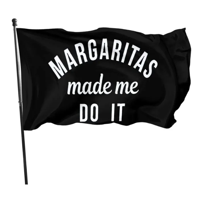 Margaritas Mim Yaptı Yaptı 3x5ft Bayraklar Dekorasyon 100D Polyester Afiş Kapalı Açık Canlı Renk Yüksek Kalite Ile İki Pirinç Grommets