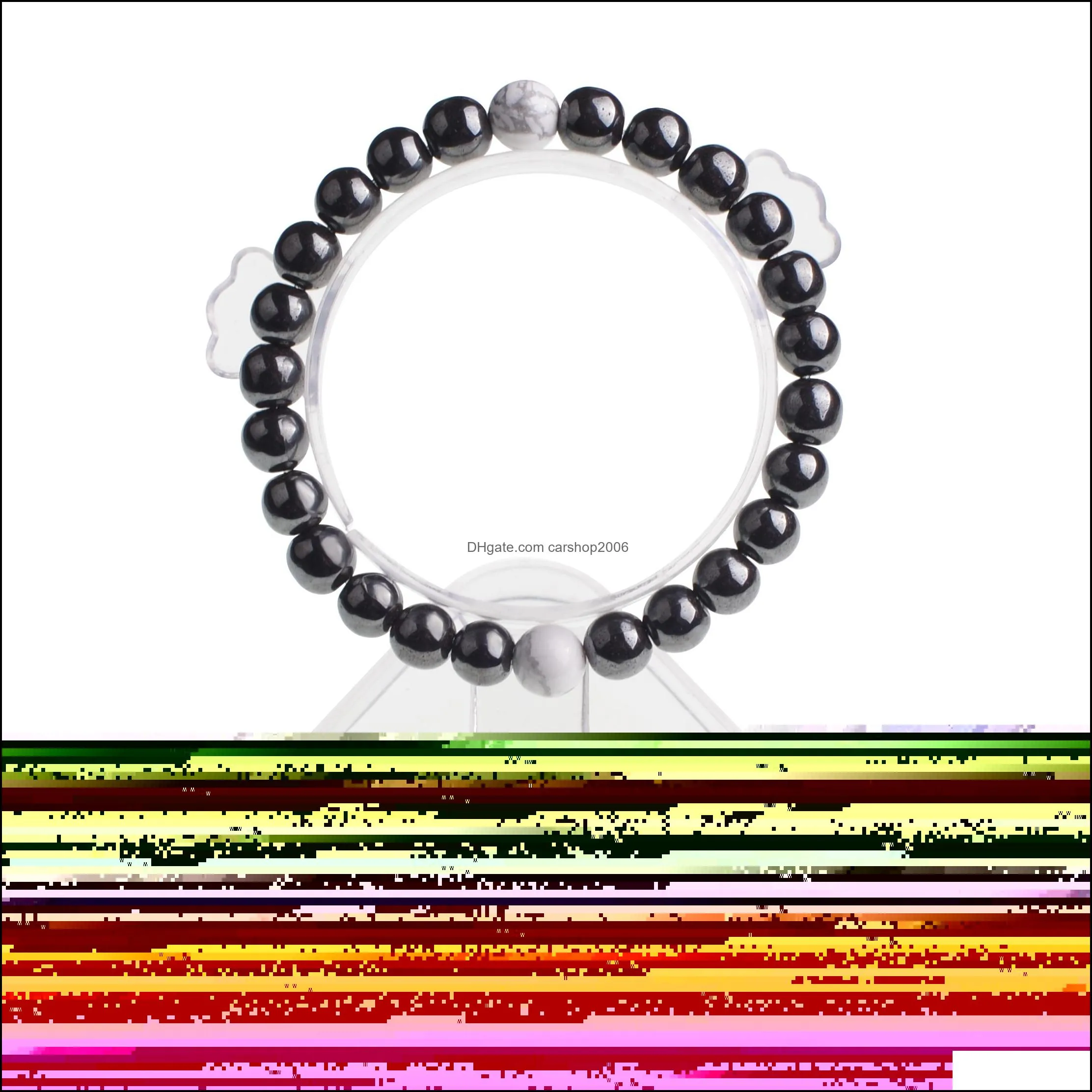 Black gallstone yoga symmetrical bracelet meditation beads treatment spirit beads unisex